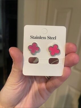 Pink Clover Earrings